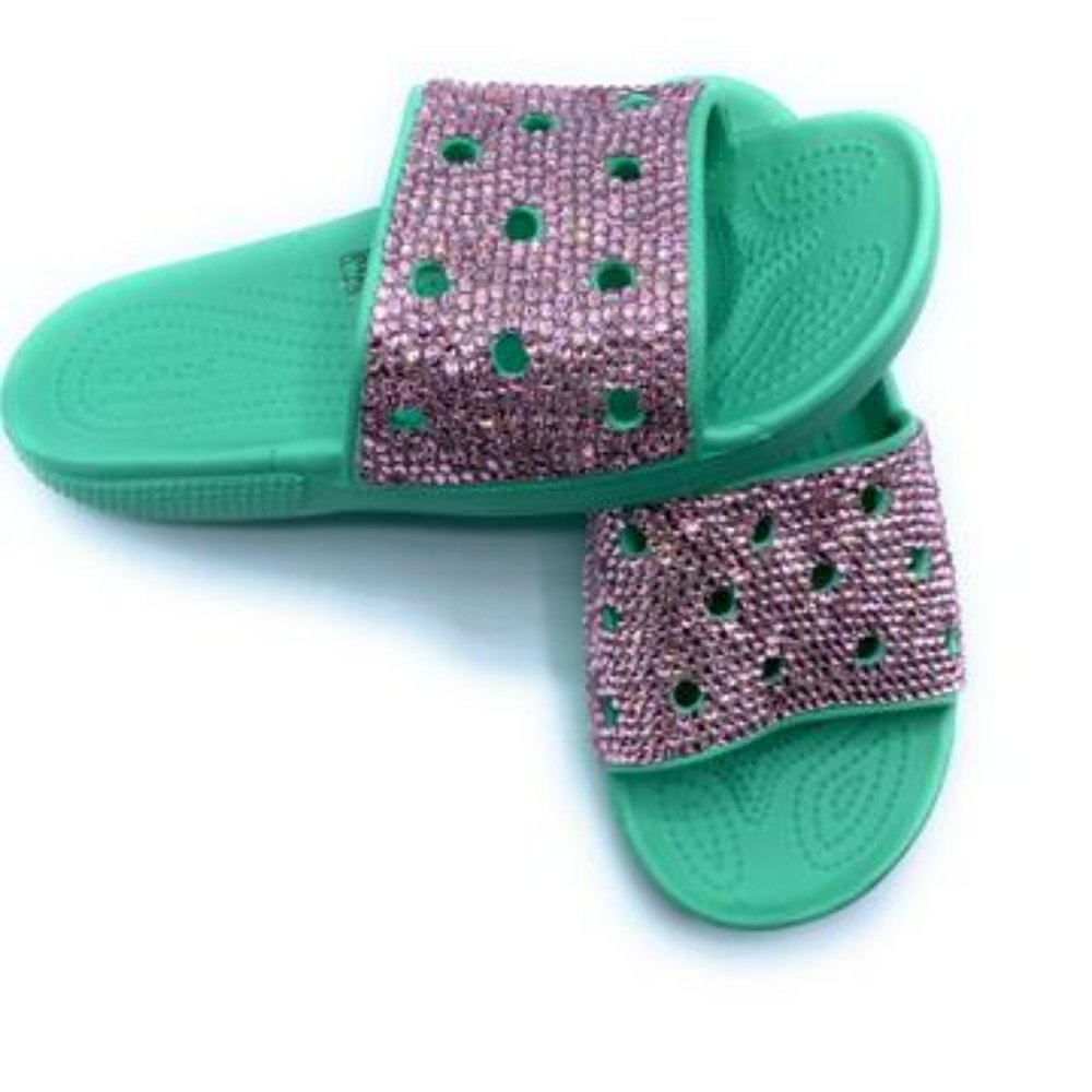 Classic Blinged Slide Sandals - Picture 4 of 7